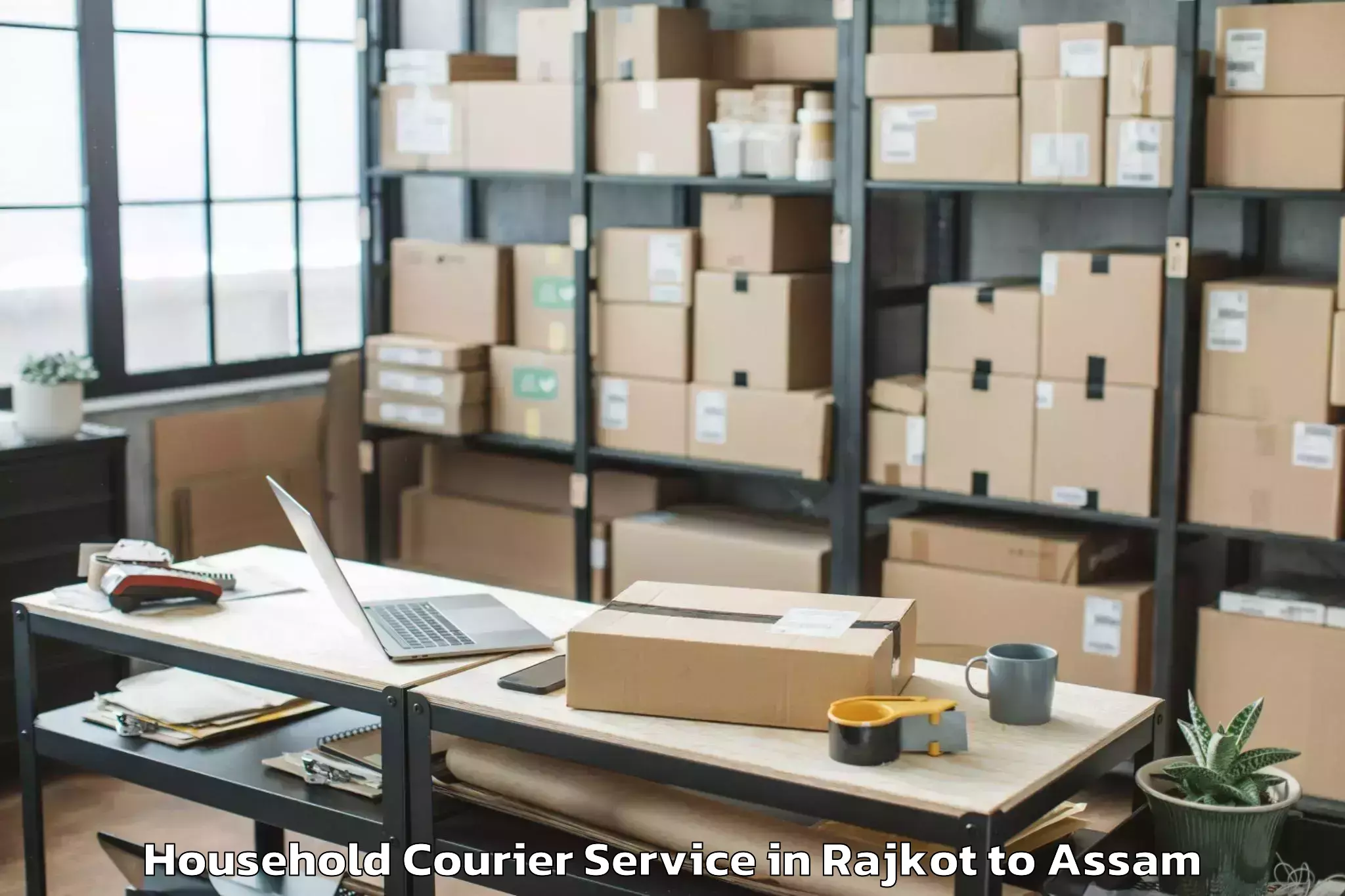 Quality Rajkot to Sarupeta Household Courier